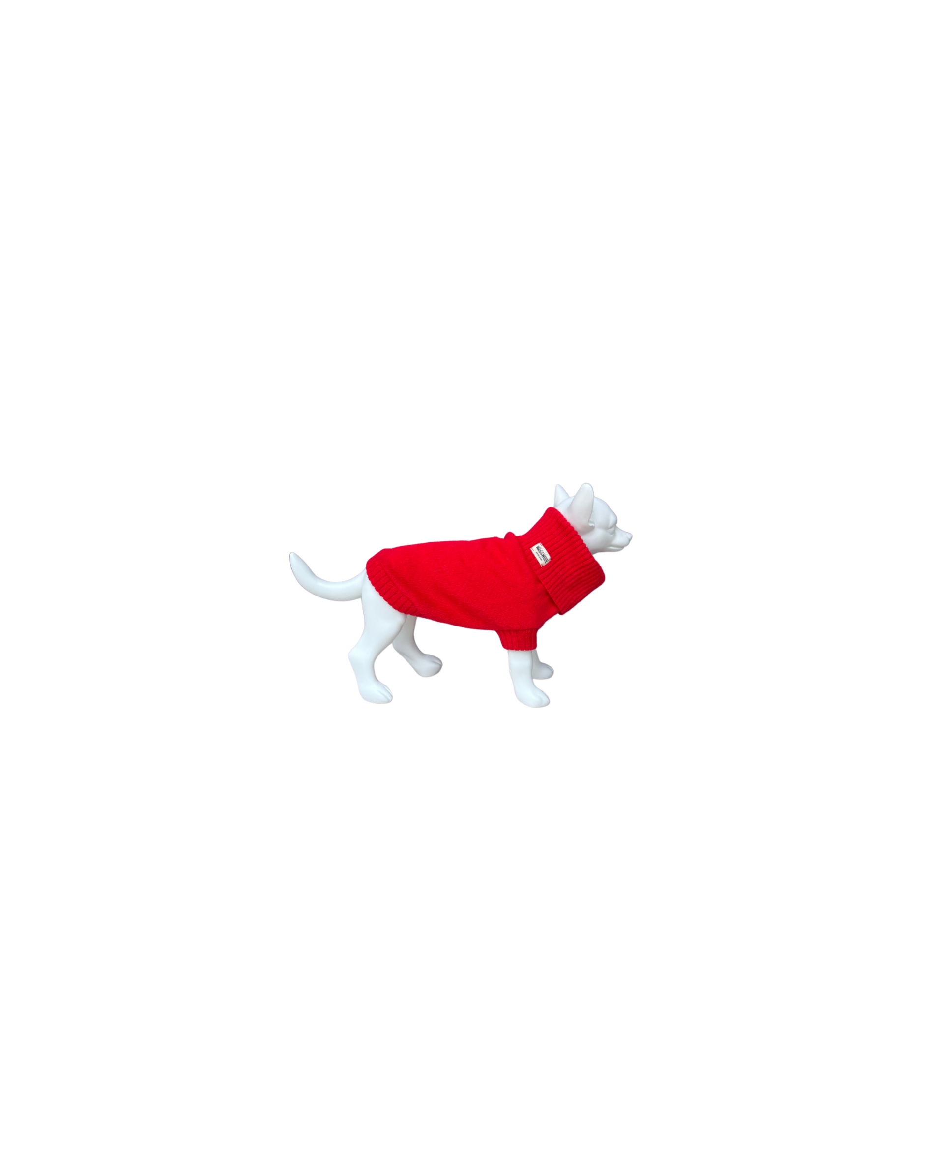 Cherry Red British Wool Dog Jumper - Premium 