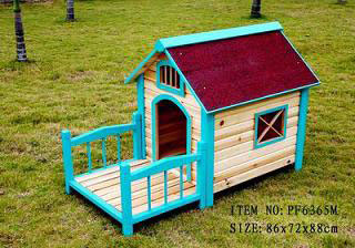 wooden dog house